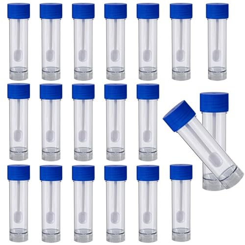 Stool Sample Collection Kit,25-30ml Screw Top Sample Jar with Spoon ﻿ - color: Blue