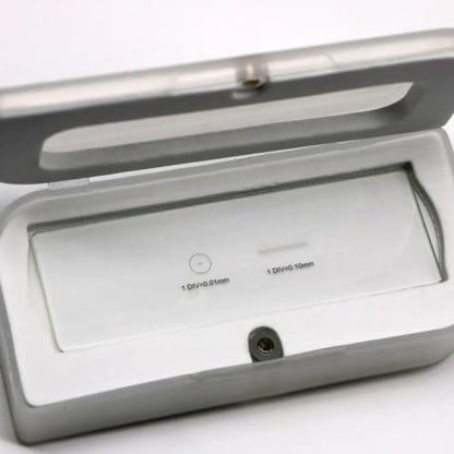 2 Scales DIV 0.01mm Microscope Reticle Division of the Graticule Calibrate Micrometer Microscope Accessory Calibration Slide