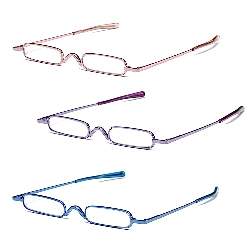 Mini Slim Pen Reading Glasses, Pink+Purple+Blue, 2.00 - color: Pink+purple+blue