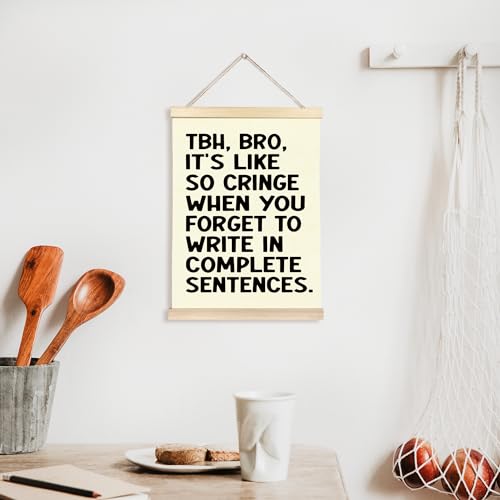 CGBHW Funny English Classroom Poster Hanger Frame 12x16 Inch, High Middle School Math Classroom Must Haves Posters Wall Art Hanging Decor for School Kids Room Playroom Decoration, Funny Literary Gifts for Teacher Literature Lover - color: Classroom decor-