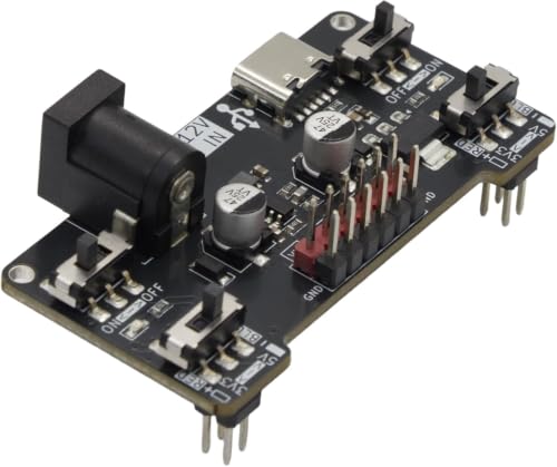 2-Pack Breadboard Power Supply Module, 2-Channel 3.3V 5V Switchable - color: V1.2