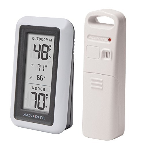 AcuRite Digital Thermometer with Indoor, Outdoor Temperature and Daily High and Lows (00424CA), White - color: White (Single), size: Single
