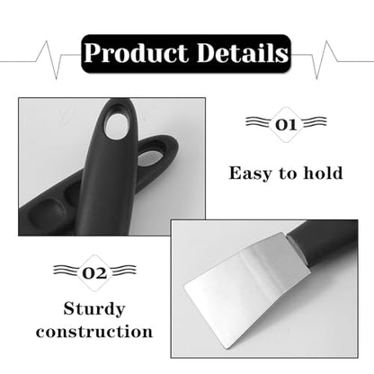 4 Pcs 3D Printer Scraper Tool Professional Stainless Steel 3D Printer Spatula with Straight & Curved Head and Ergonomic Handle for Effortless Model Stripping