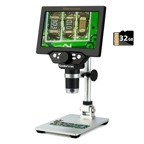Koolertron 7" LCD Digital Microscope, 1080P USB Camera, 32GB - size: 7 inch (LCD and 32GB TF Card)