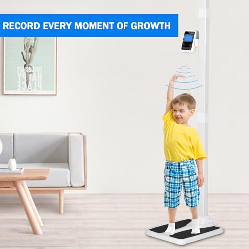 Professional Digital Physicians Scale，Ultrasonic Height and Weight Scale，Multifunctional Medical Measuring Scale for Weight and Height Measurement,Weight Capacity 440 lbs / 35.4”-78.7” - color: Smart weight and height scale