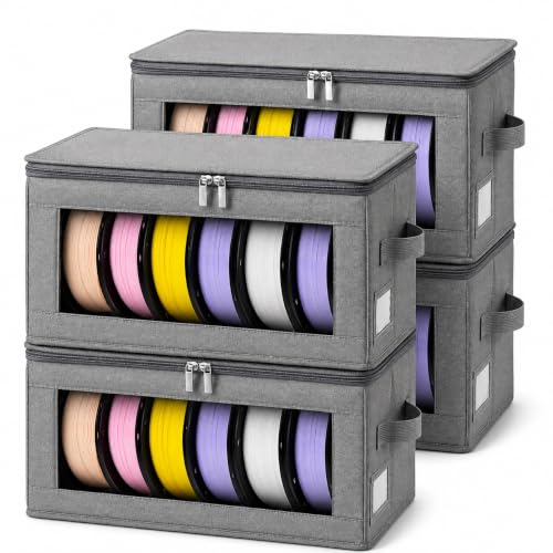 4-Pack Large Filament Storage Boxes for 3D Printer Spools