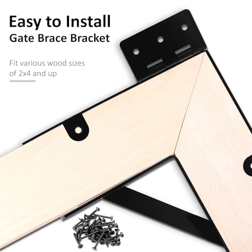 Anti Sag Gate Kit Heavy Duty Gate Hardware Kit for Wooden Gate Fence - size: 2 sets