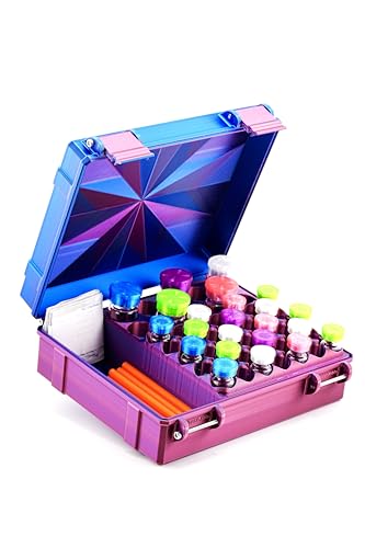 Vial Guard Storage Hard Case for 3ml, 5ml, 10ml, 30ml Vials, Secure Holder Multiple Sizes (Metalic, Pro Max 35x3ml 10x10ml) - size: Pro Max 35x3ml 10x10ml