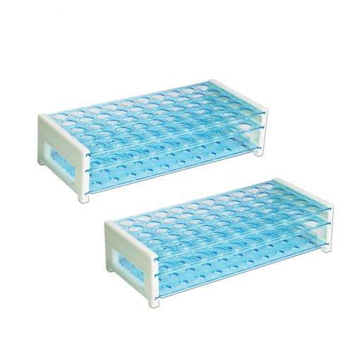 ULAB Scientific Detachable Test Tube Rack for Tubes of Dia.≤17mm, 50 Holes, PS Material, Pack of 2, UTR1006 - style: 50 Holes, 2pcs
