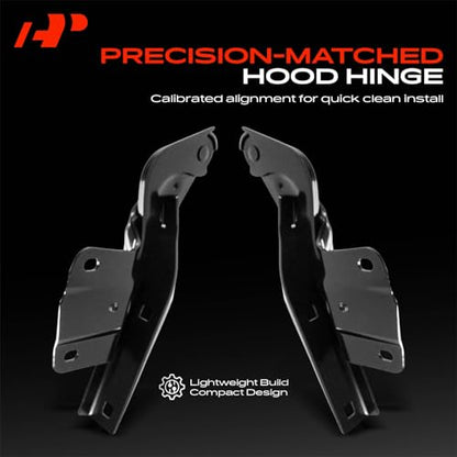 A-Premium Set of 2 Front Driver and Passenger Hood Hinges
