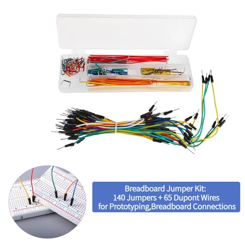 65Pcs Flexible Jumper Wires Kit - 140pcs Connecting Line Cables for Arduino Prototyping Circuit DIY Electronic Project Breadboard - color: 65pJumperWire-LineCables140pcs