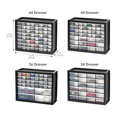 IRIS USA 44-Drawer Small Parts Storage Cabinet, Crafts, Made in USA, Black - color: Black, size: 44 Drawer