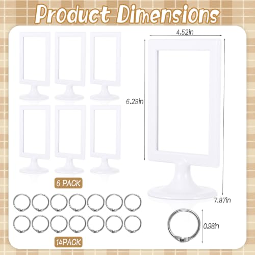 6 Pcs Mini Anchor Chart Holder, 4 x 6 Inches Learning Card Stand Anchor Chart Display for Classroom Teaching Holding Alphabet Number Vocabulary Paper Organization Interactive Displays - size: Size2