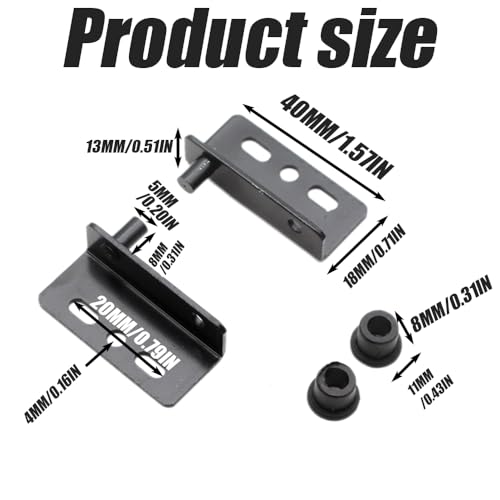 4Pcs Pivot Hinges with Bushing, Heavy Duty Concealed Shaft Door Hinges, for Wood Doors, Cabinets, Drawers, Furniture, Showcase, Wardrobe, etc, Black