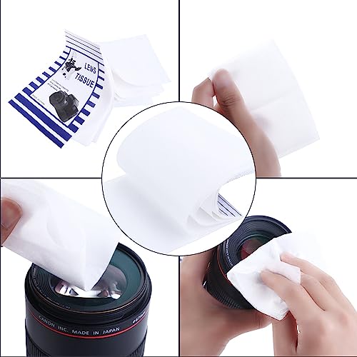Vctitil 500-Piece Lens Cleaning Paper for Camera, Microscope, & Computer Screens - White Paper Tissues