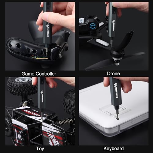 STREBITO Electric Screwdriver, 155 in 1 Precision Electric Screwdriver Set - color: Upgraded-black