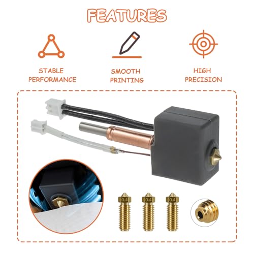 Kobra 3 Hotend 3D Printer Extruder Kit with 3 Brass Nozzles 0.4mm - style: For Kobra 3&Kobra 3 Combo