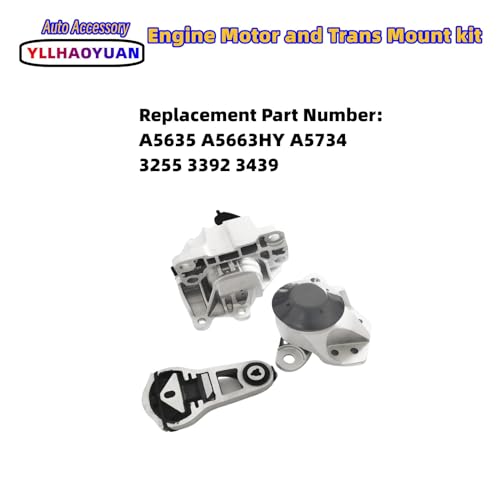 Yllhaoyuan Set of 3 Motor Mounts for Explorer 3.5L NA (Non-Turbo) 2011-2015 - size: 2011-2015 Explorer 3.5L