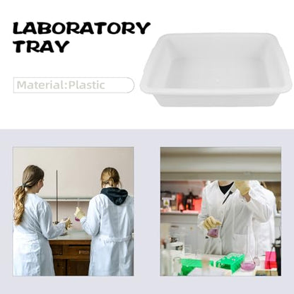 BESPORTBLE Laboratory Tray Spill Containment Lab Sample Tray Clear Plastic for Experiments for Organizing and Storage 13.77 X 9.84 X 3.07 in 1 Pack
