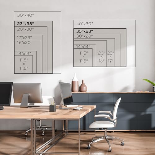 U Brands Magnetic Whiteboard 24" x 36", Black Wood Frame Dry Erase Board, Wall Mounted White Board for Office, Classroom, Home, Planning & Organization - size: 35"W x 23"H