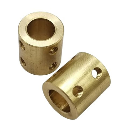 5pcs 12mm to 12mm Bore Rigid Coupling Set Screws,Brass Motor Shaft Coupling Coupler Connector with Screws and Wrench for 3D Printer DIY Encoder Car Model Shaft RC Robot - size: 12mm to 12mm