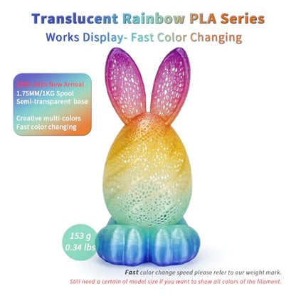 ZIRO Fast Color Change PLA, Transluent Filament 1.75mm, Crystal Prism - color: Cyrstal Prism