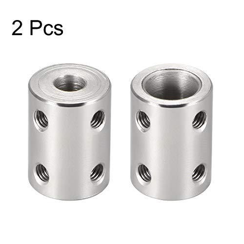 uxcell 6mm to 10mm Bore Rigid Coupling Set Screw L22XD16 Stainless Steel,Shaft Coupler Connector for 3D Printers, Motor Accessories,2pcs - color: Silver Tone, size: 6mm to 10mm