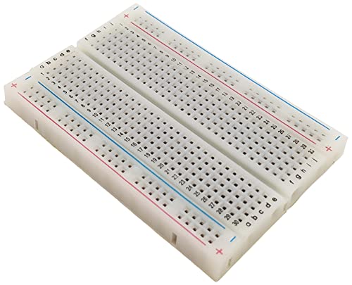 5 Pack Solderless BreadBoard with 400 Tie-Points, 2 Distribution Strips, 3.3 x 2.1 x 0.3 (84 x 54 x 9mm) - Electronix Express - style: 5 Pack