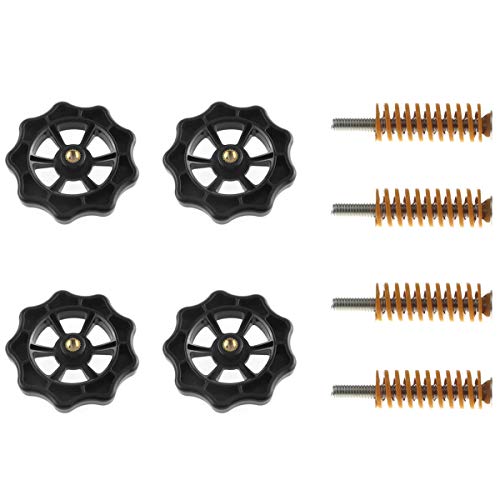 DGZZI 4PCS 50mm Upgraded Hand Twist Leveling Nuts + 4PCS Hot Bed Spring + 4PCS M4X40mm Screws for Creality 3D Printer CR-10 CR-10S CR-X CR-20 Ender-3 Ender Ane Geeetech Anycubic