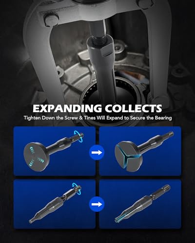 OMT Blind Hole Collet Bearing Race and Seal Puller Extractor Kit - color: Red Case, size: 16pc Bearing Puller Kit