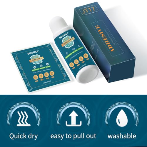 GEEETECH 3D Printer Glue Adhesive 3 Packs 450ml/15fl oz, Strong Bed Glue Reduces Warping & Improves Bed Adhesion for PLA, PETG, TPU, ABS Filament, Compatible with Glass & Various Build Plate