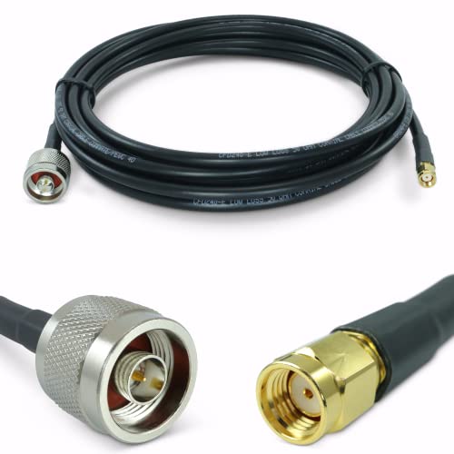 Proxicast 15 ft RPSMA Male to N Male 50 Ohm Low-Loss CFD240 Coax Cable - size: CFD240, style: 15 ft