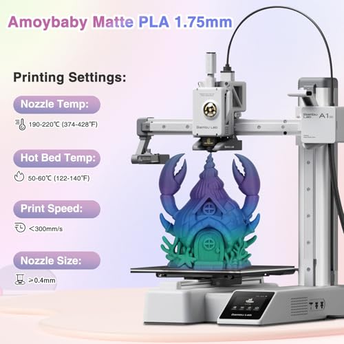 Matte Rainbow PLA 3D Printer Filament Bundle, 1.75 ±0.03mm, 6×250g - color: 6×250g Matte Rainbow