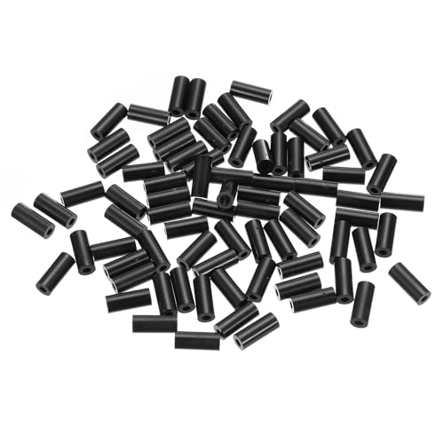 PATIKIL M3 Black ABS ID 3.2mm,OD 7mm,Length 16mm, Nylon Round Spacer Washers, 120Pcs Plastic Standoff Rubber Nut Unthreaded for M3 Screws Electrical Outlet Switch Receptacle - size: 3.2mm x 7mm x 16mm