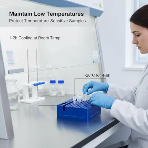 Aluminum Cooling Block with 103 Wells - 96 Wells for 0.2ml PCR Tubes and 7 Wells for 1.5/2ml Tubes