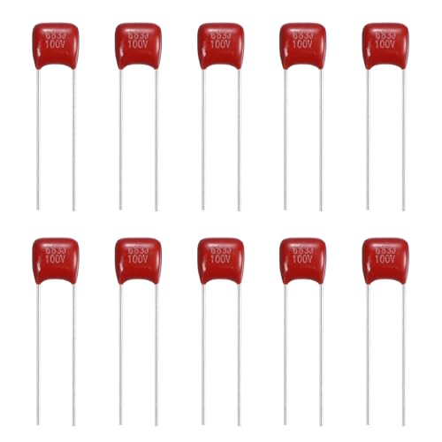 MECCANIXITY Capacitors Kit CBB21/CBB22 100V 683J 0.068UF Red 20 PCS - style: 100V 683J 0.068UF