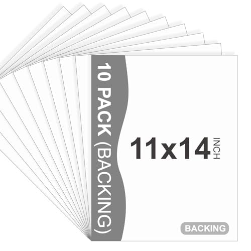 Somime 10 Pack Backing Boards, 11x14 Acid-Free Uncut White Mat Boards - size: 11X14