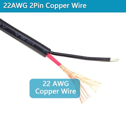 USB Type-C Pigtail Cable Extension Power Cable 22AWG Carrying Current 3A Voltage 3V 5V 9V 24V 12V 24V USB-C Plug to 2 Pin Bare Wire Open End Connector for DIY - 1M/3.3FT 6PCS (Type C Male) - size: 6pcs-3.3Ft-Type-C Cable