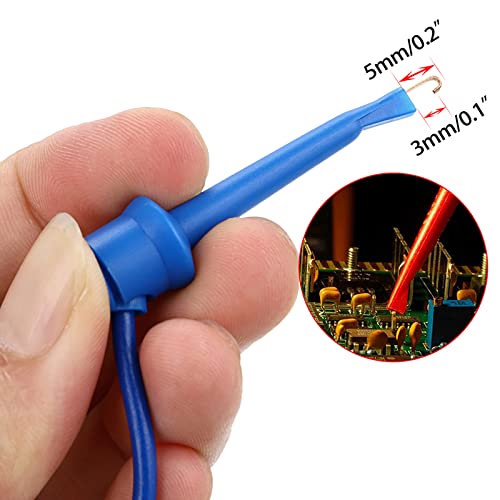 Sumnacon 10Pcs Test Hook to Female Jumper Wires for Electrical Testing