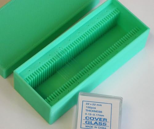 Storage Box for Microscope Coverslip, Glass Slide Cover Slip Storage Box, 50 Positions (22x22 mm) - size: 22x22 mm