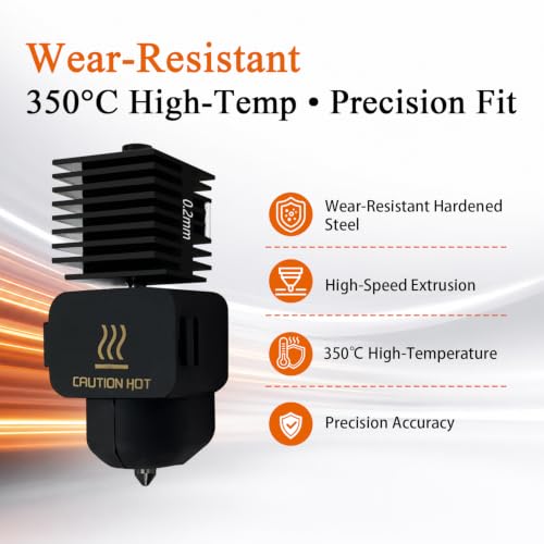 2‑Pack 0.2mm A1 Hotend for Bambu A1 Mini/A2L Hardened Steel Nozzle Hot End - style: 0.2mm+0.2mm