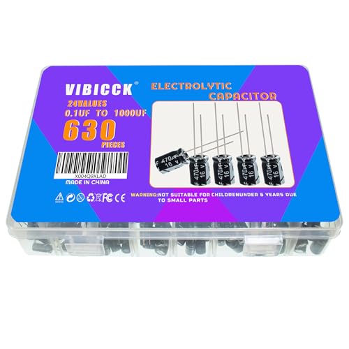630pcs, 24 Value Electrolytic Flux Capacitor Assortment Kit