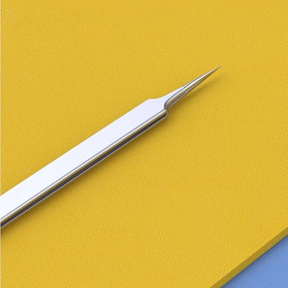Ultra Fine Tip Tweezers Straight Tip Precision Tweezers Flying Line Super Hard Tweezer Mobile Phone Motherboard Repair Hand Tools for Soldering and IC Chip Micro-repair,Stainless Steel