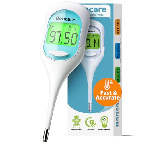 Boncare 9 Seconds Digital Basal Thermometer (Blue) - color: Blue