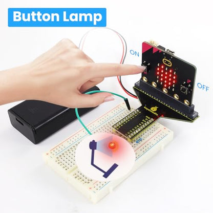 KEYESTUDIO Micro:bit Basic Starter Kit for Teens & Beginners - Electronics Learning Kit with Sensors, LEDs & Tutorials | STEM Education Projects for Coding(Micro:bit Included)