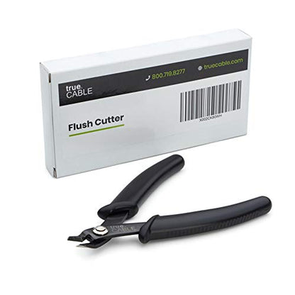 trueCABLE Precision Sharp Flush Cutter, 1 Pack, Wire Cutting Pliers for Ethernet Cable Preparation, Electronics, Jewelry & Crafts, Hardened Carbon Steel with Non-Slip Handle, Cut Wire Up To 16 AWG - style: 1 Pack