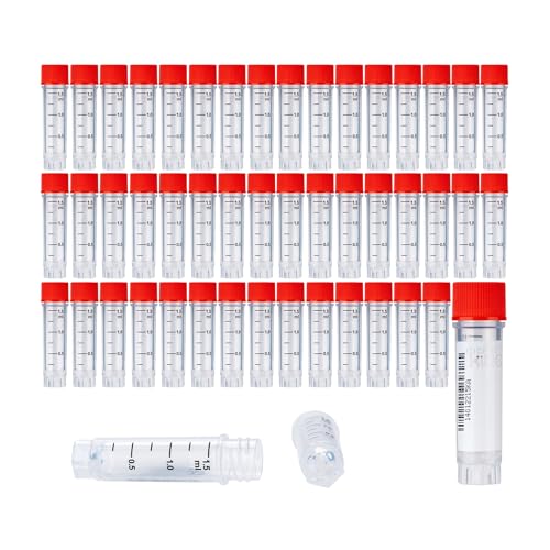 1.5ml Cryovials, Side-Coded, External Thread, Red, 25Pcs - color: Red, size: 1.5ml
