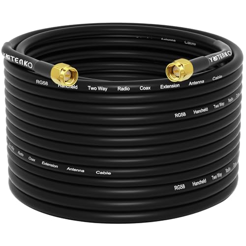 75FT SMA Male to Male RG58 Coaxial Cable Antenna Extension 50 Ohm - size: 75FT