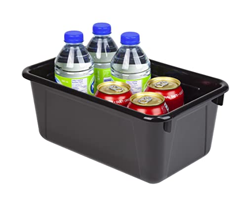 Storex Small Cubby Bin, 7.8 x 12.2 x 5.1 Inches, Black, 5-Pack (62466E05C) - color: Black, style: Bin Only