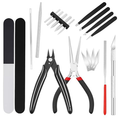 Mandala Crafts 22 PC Model Building Hobby Tools Kit for Metal & Plastic - style: 3D Metal Model Puzzle Tool 25 PCs